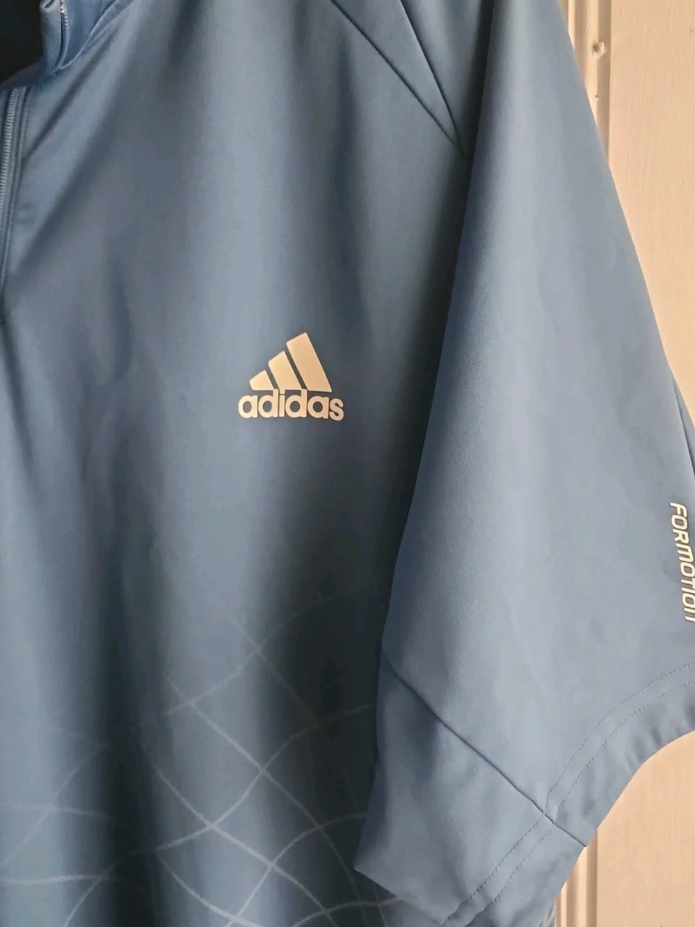 adidas Men's Formotion Climalite Light Blue Short-Sleeve Performance Polo